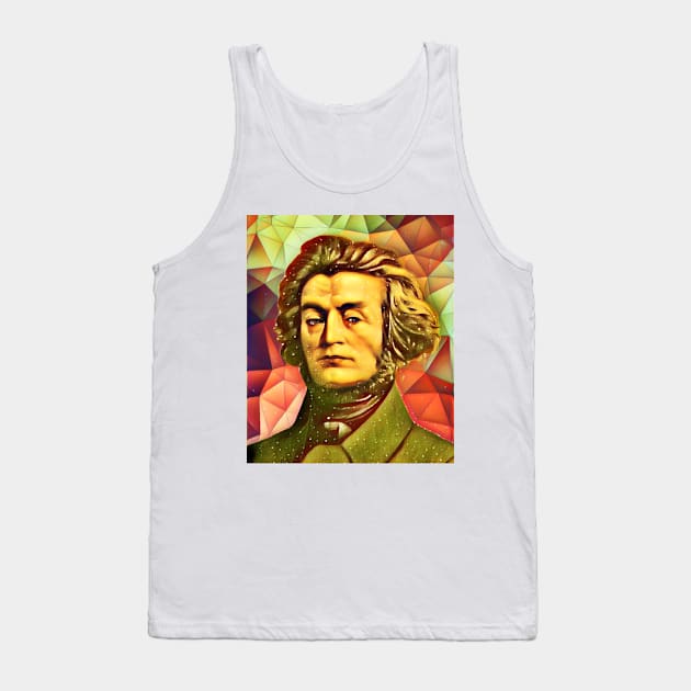 Adam Mickiewicz Snow Portrait | Adam Mickiewicz Artwork 15 Tank Top by JustLit